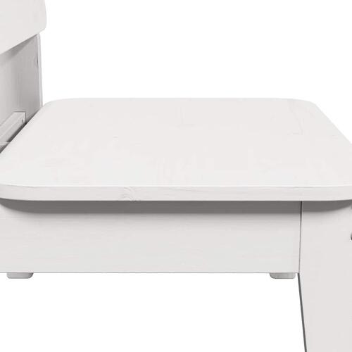 Havestol 60x52,5x72 cm massivt fyrretræ hvid