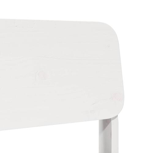 Havestol 60x52,5x72 cm massivt fyrretræ hvid
