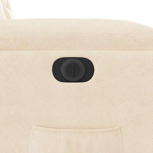 Eldrevet lænestol mikrofiberstof beige