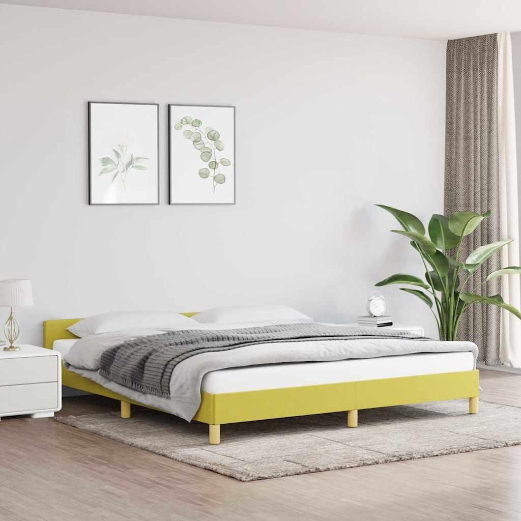 Sengeramme uden madras Grøn 180x200 cm Stof