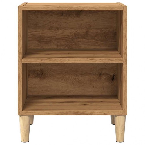 Sengebord 40 x 30 x 50 cm i konstrueret træ - egetræsfarve