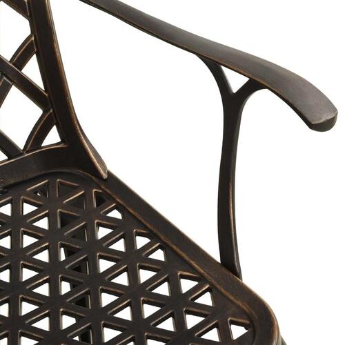 Havestole 2 stk. støbt aluminium bronzefarvet
