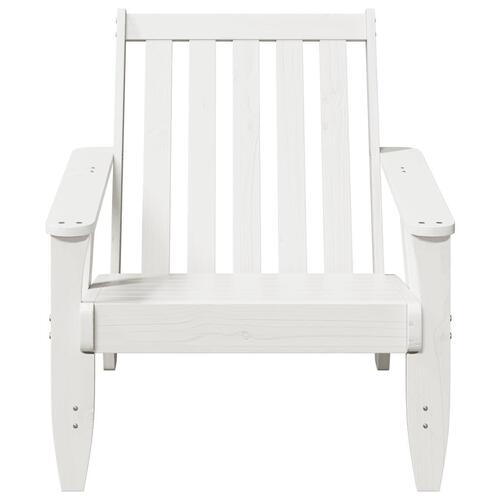 Adirondack-havestol 75x77x77 cm massivt fyrretræ hvid
