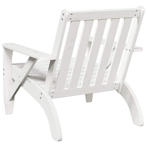Adirondack-havestol 75x77x77 cm massivt fyrretræ hvid