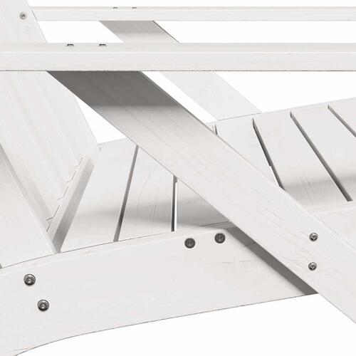 Adirondack-havestol 75x77x77 cm massivt fyrretræ hvid