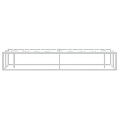 Sengeramme i metal 120x200 cm - hvid, med lamelbund