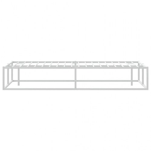 Sengeramme i metal 160 x 200 cm - hvid, med lamelbund