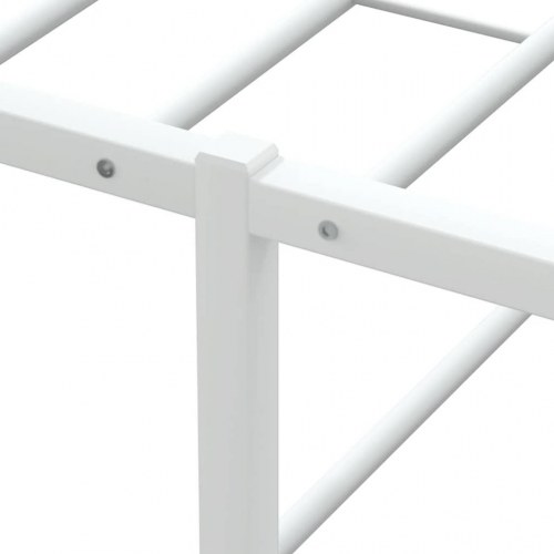 Sengeramme i metal 160 x 200 cm - hvid, med lamelbund