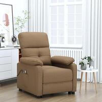 Eldrevet massagestol stof brun