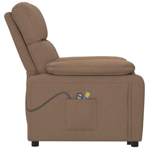 Eldrevet massagestol stof brun