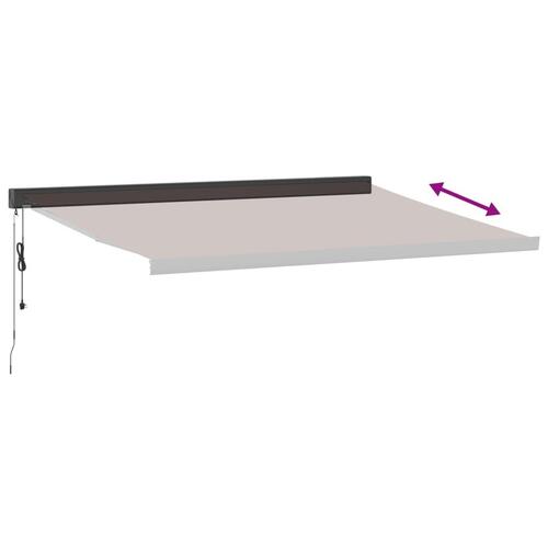 Markise 450x300 cm automatisk betjening brun