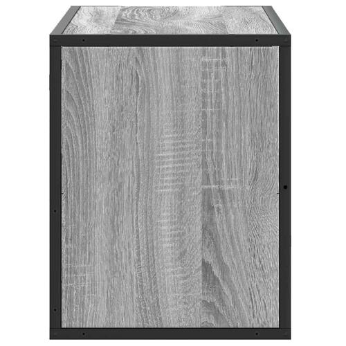 Tv-bord 80x31x39,5 cm konstrueret træ og metal grå sonoma-eg