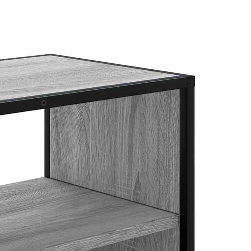 Tv-bord 80x31x39,5 cm konstrueret træ og metal grå sonoma-eg