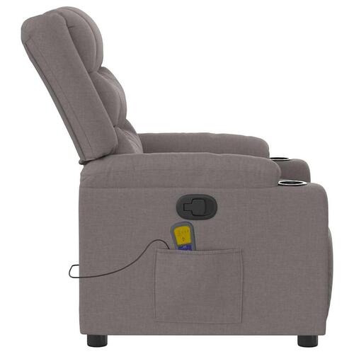 Massagestol stof gråbrun