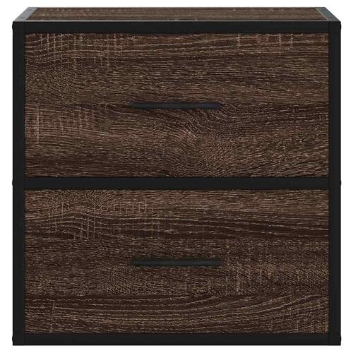 Væghængt sengebord 40x31x39,5 cm brun egetræsfarve