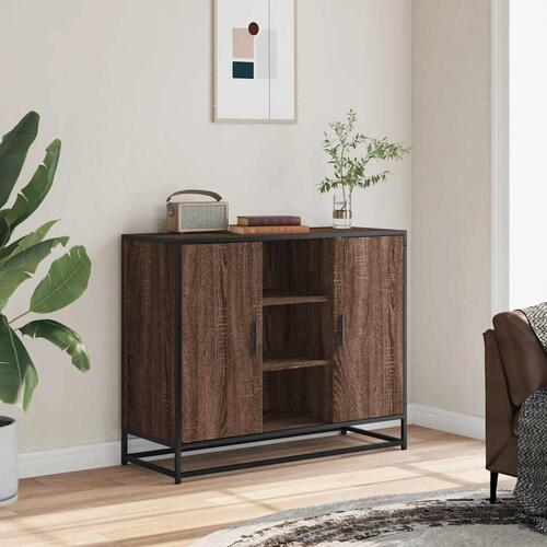 Skænk 92x35x76 cm konstrueret træ brun egetræsfarve