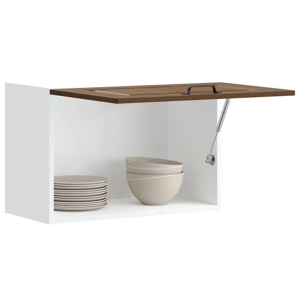 Køkkenvægskab Kalmar konstrueret træ brun egetræsfarve