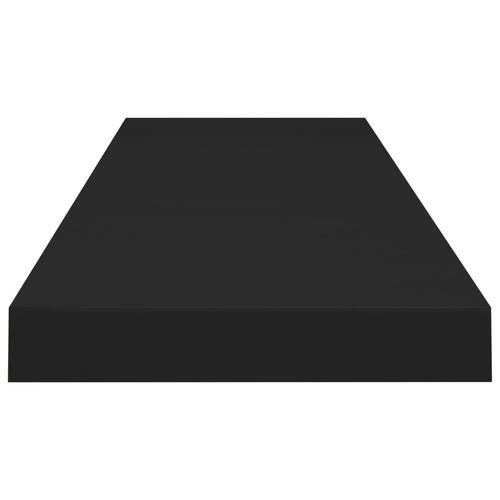 Væghylder 2 stk. 90x23,5x3,8 cm MDF sort