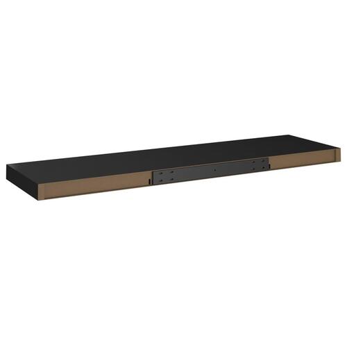 Væghylder 4 stk. 90x23,5x3,8 cm MDF sort