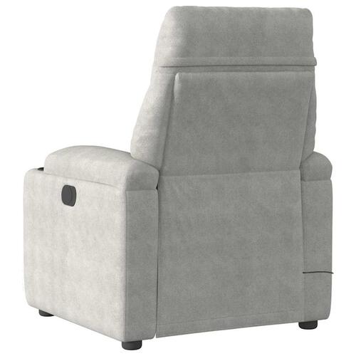 Massagestol mikrofiberstof lysegrå