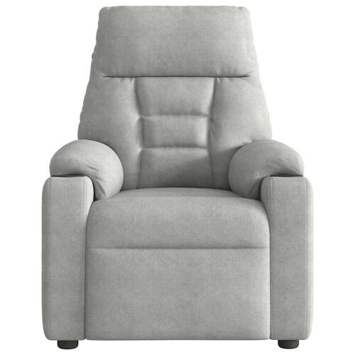 Massagestol mikrofiberstof lysegrå