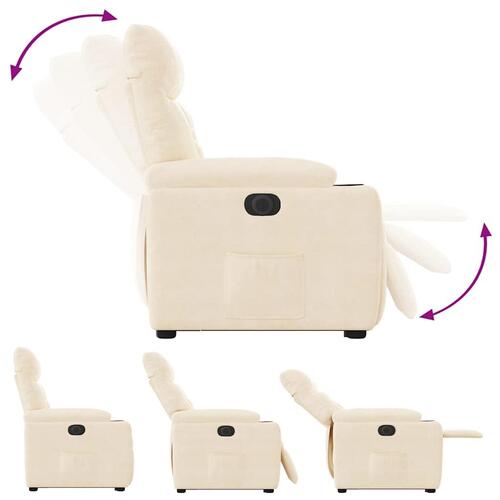 Løftestol mikrofiberstof beige