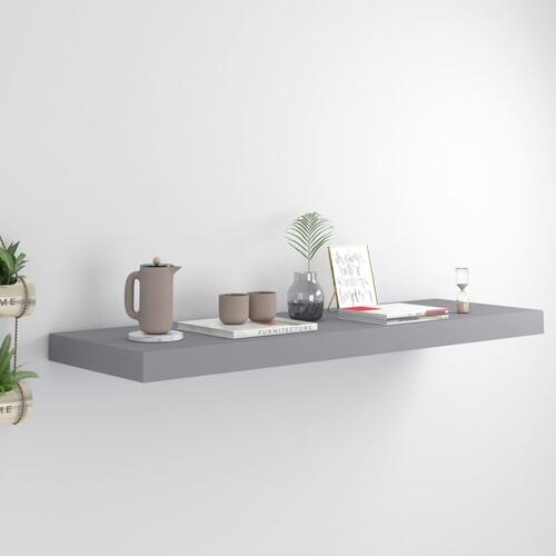 Væghylde 80x23,5x3,8 cm MDF grå
