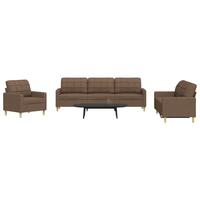 3 personers sofa stof brun