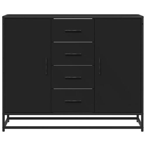 Skænk 92x35x76 cm konstrueret træ sort