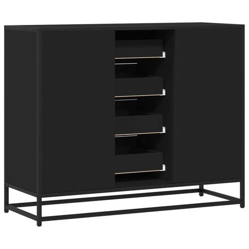 Skænk 92x35x76 cm konstrueret træ sort