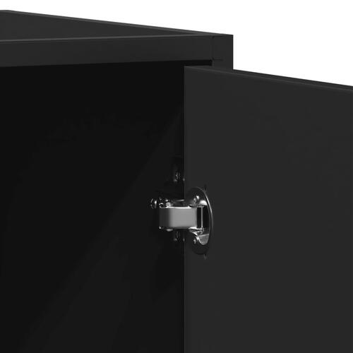 Skænk 92x35x76 cm konstrueret træ sort