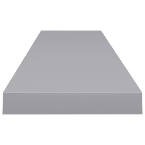 Væghylder 2 stk. 120x23,5x3,8 cm MDF grå