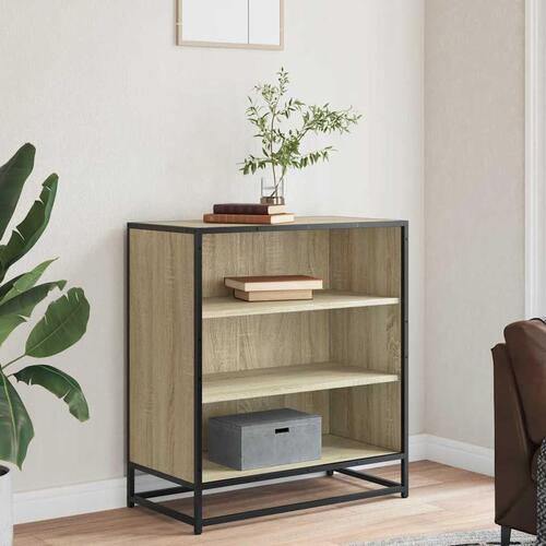 Skab 68x35x76 cm konstrueret træ og metal sonoma-eg