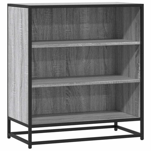 Skab 68x35x76 cm konstrueret træ og metal grå sonoma-eg