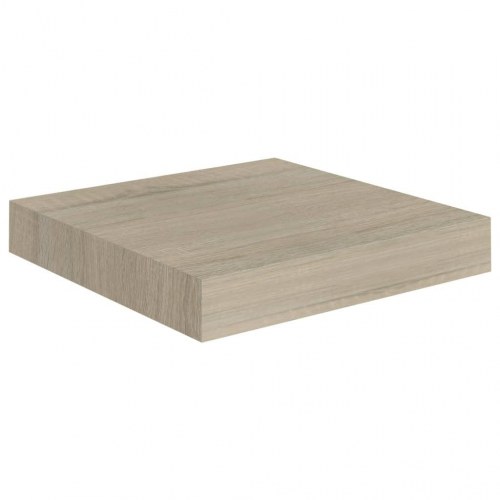 Væghylder - 2 stk. 23 × 23,5 × 3,8 cm i MDF, egetræsfarve