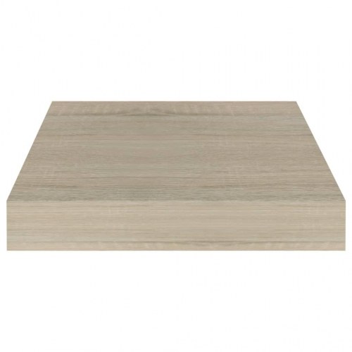 Væghylder - 2 stk. 23 × 23,5 × 3,8 cm i MDF, egetræsfarve