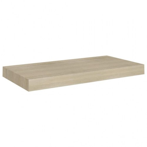 Væghylder 2 stk. - 50 × 23 × 3,8 cm i MDF, egetræsfarve