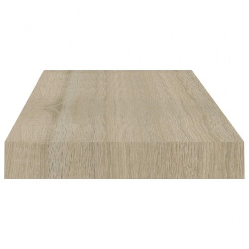 Væghylder 2 stk. - 50 × 23 × 3,8 cm i MDF, egetræsfarve