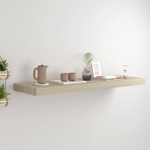 Væghylde 80x23,5x3,8 cm MDF egetræsfarve