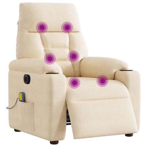 Massagestol mikrofiberstof beige