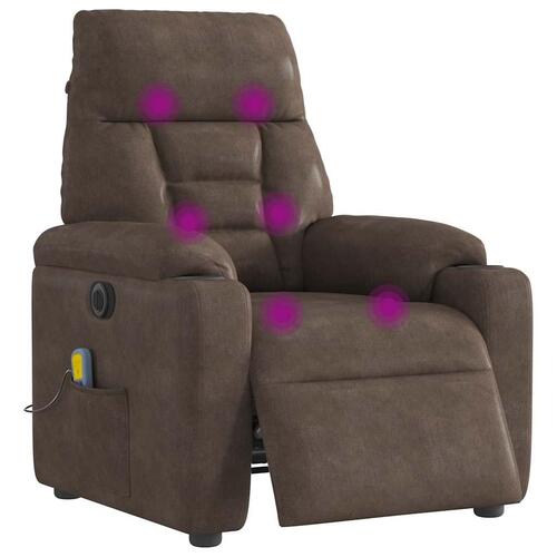 Massagestol mikrofiberstof brun