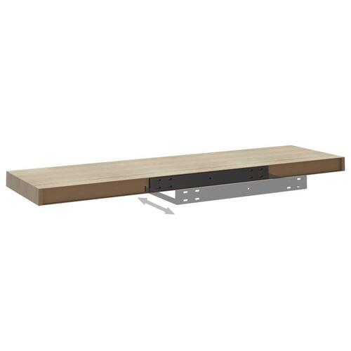 Væghylde 90x23,5x3,8 cm MDF egetræsfarve