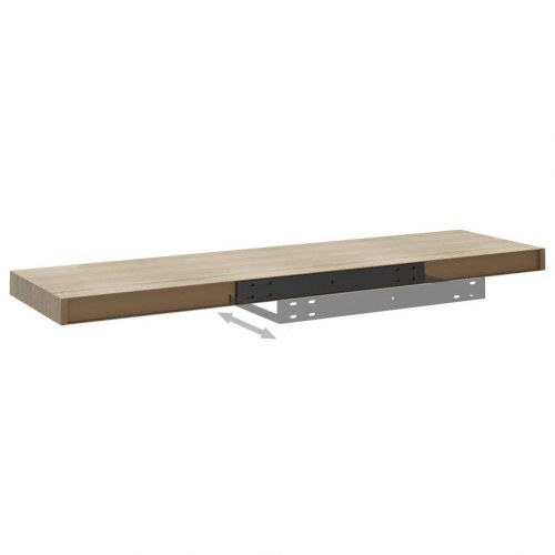 Væghylder 4 stk. - 90×23,5×3,8 cm i MDF, egetræsfarve