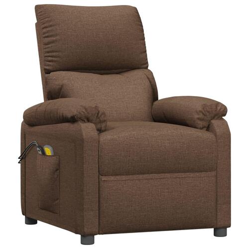 Eldrevet massagestol stof brun