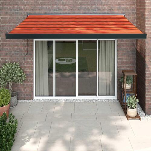 Foldemarkise 3x2,5 m stof og aluminium orange og brun
