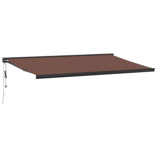Markise 500x300 cm automatisk betjening brun