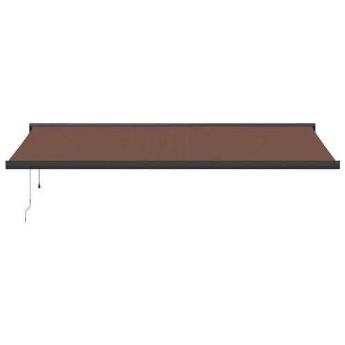 Markise 500x300 cm automatisk betjening brun
