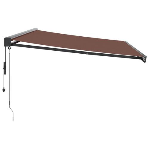 Markise 500x300 cm automatisk betjening brun