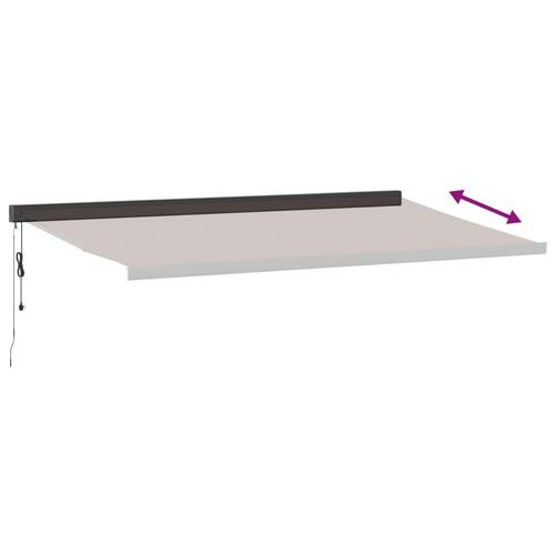 Markise 500x300 cm automatisk betjening brun