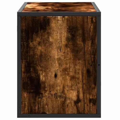 Tv-bord 80x31x39,5 cm konstrueret træ og metal røget egetræ